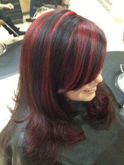 25 Red Highlights On Black Hair To Gear Up Your Style Watch Out