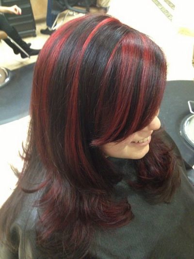 25 Red Highlights On Black Hair To Gear Up Your Style