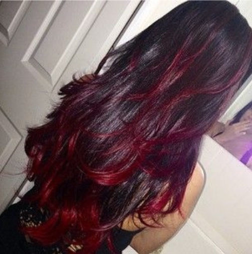25 Red Highlights On Black Hair To Gear Up Your Style Hairstylevill