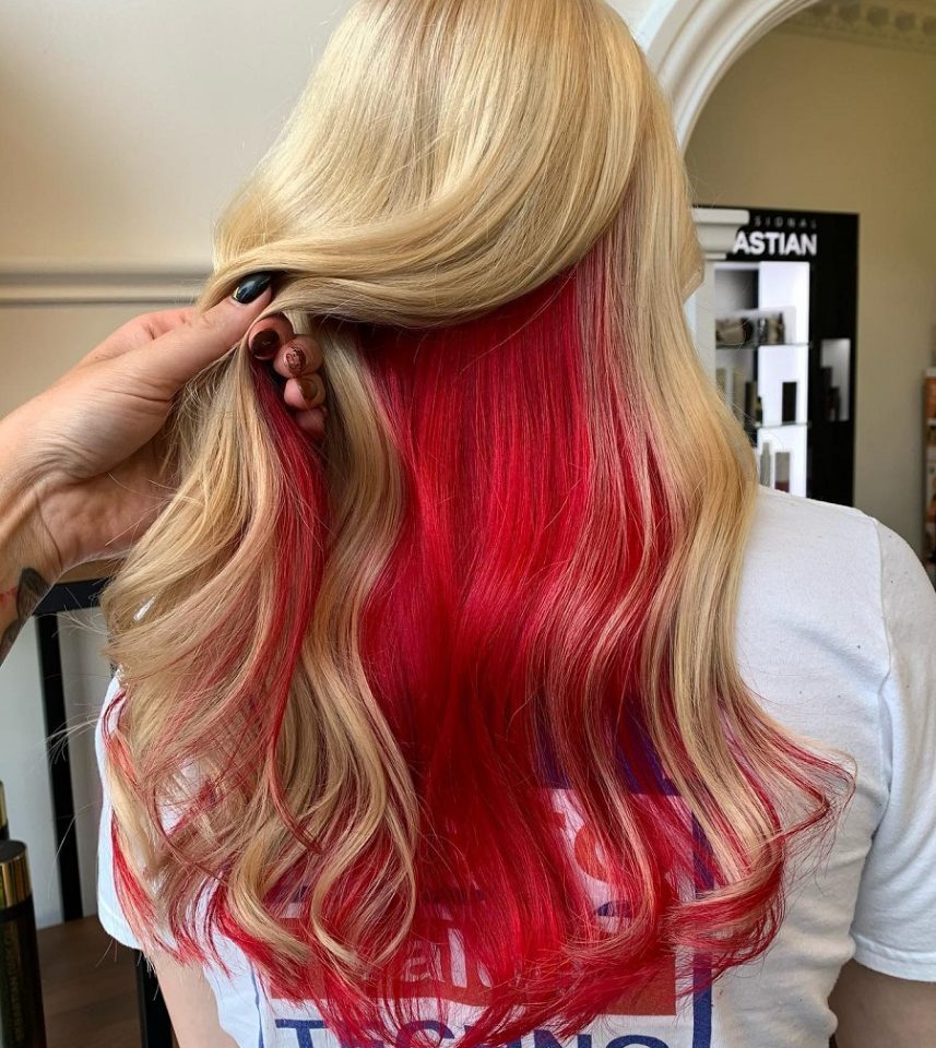 Ways To Style Blonde Hair With Red Underneath In Hairstylecamp