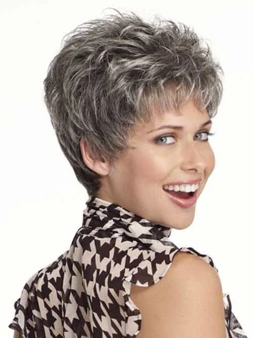 dark Short silver hair color for women