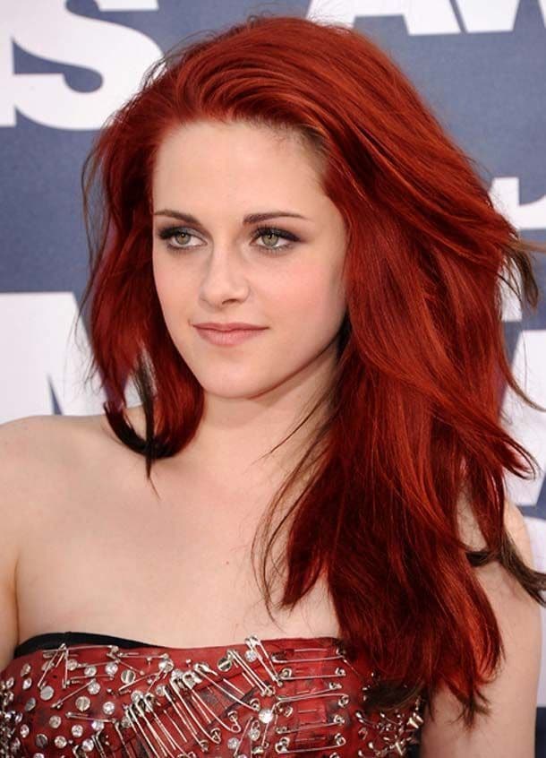 Red Crimson Hair Color Idea for girl