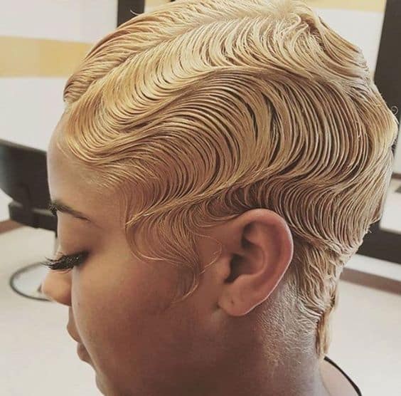 Short Flair with Finger Honey Waves hairstyle