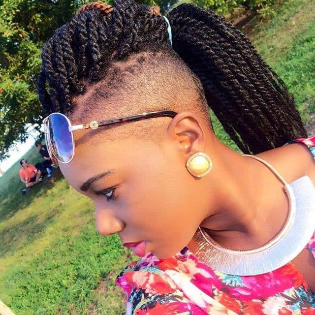 Twisted Mohawk Ponytail hairstyle