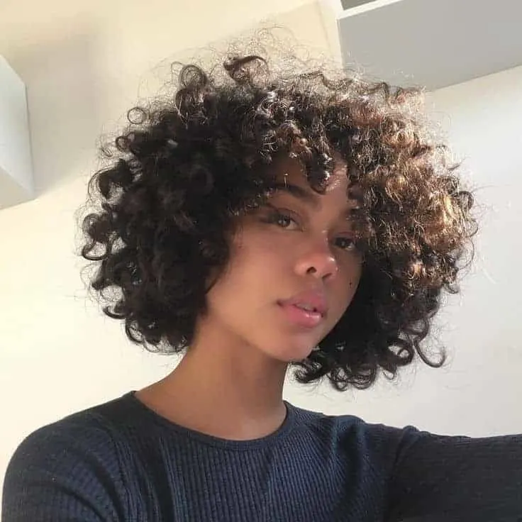 Full Round curly bob hair