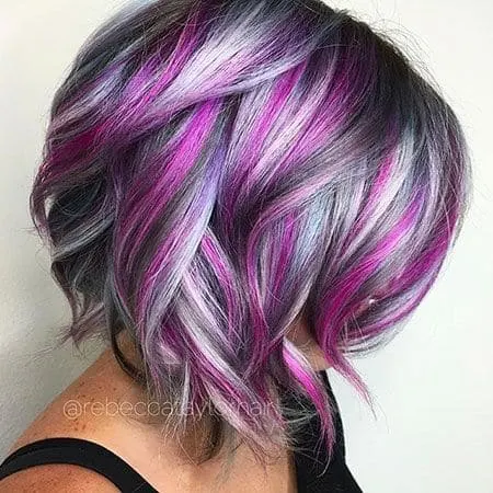bright purple hair color idea