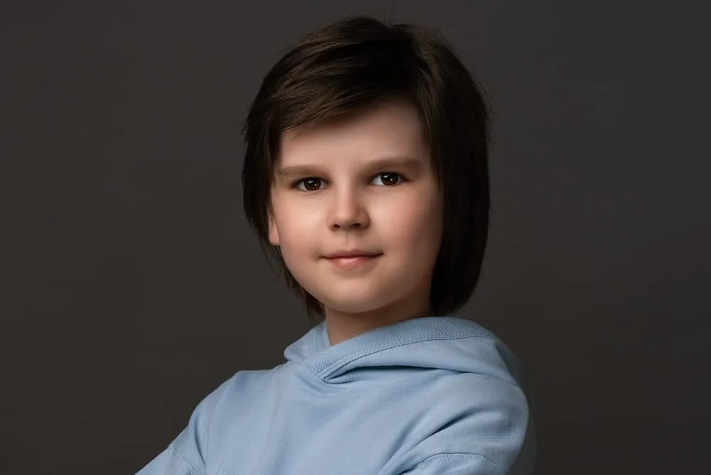 10 year old boy with bob cut