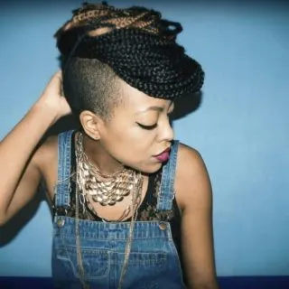 box braids with shaved sides hairstyles