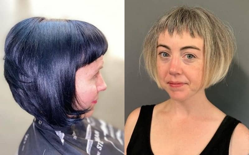 Stacked Bob with Bangs 