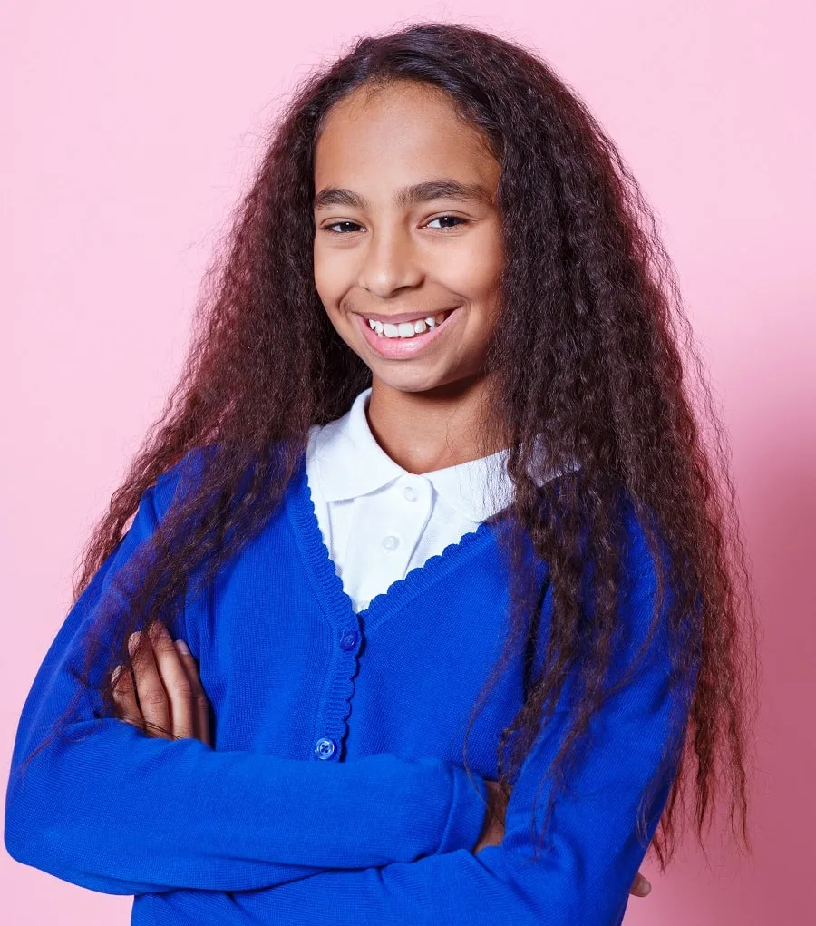 11 year old black girl long hairstyle