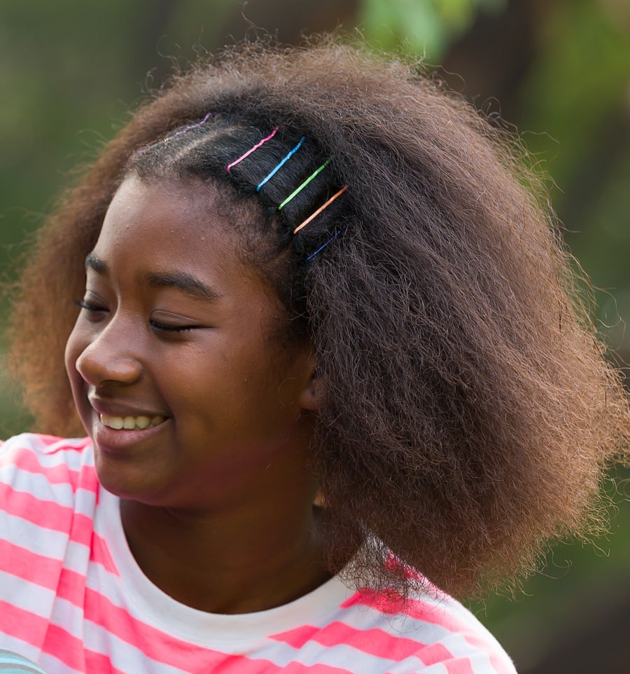 11 year old black girl relaxed hairstyle