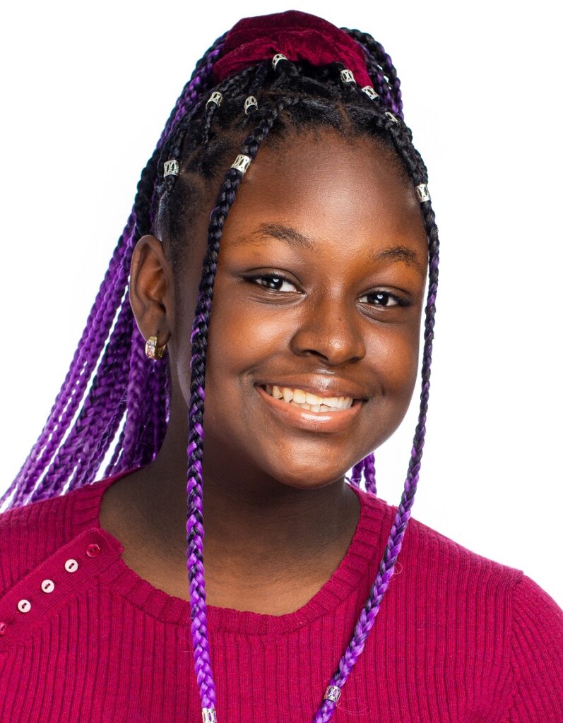 11 year old black girl with box braids