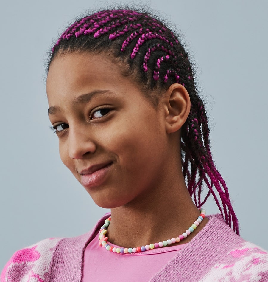 11 year old black girl with cornrow braids