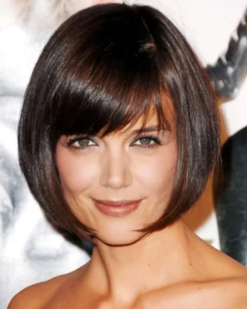 Katie Holmes Round bob with bangs