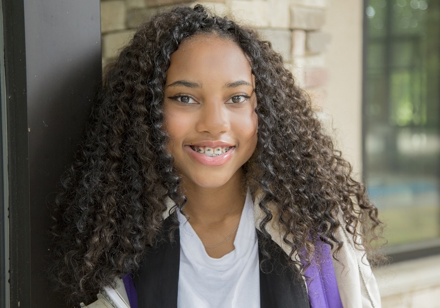12 year old black girl with curly hair