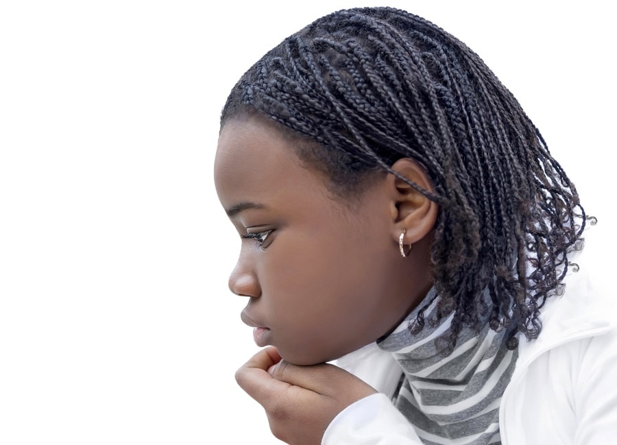12 year old black girl with thin braids