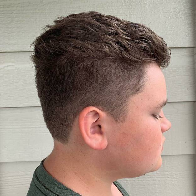 12 year old boy with undercut hairstyle