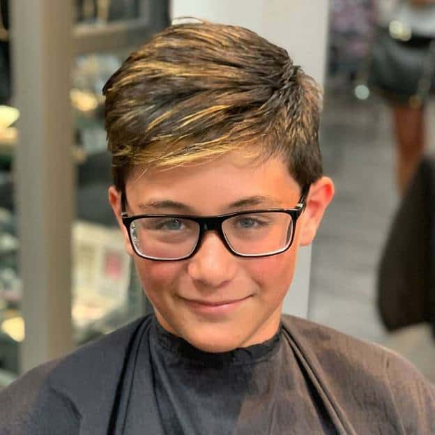12 year old boy haircut with highlights