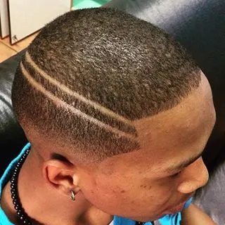 mens Double lines haircut