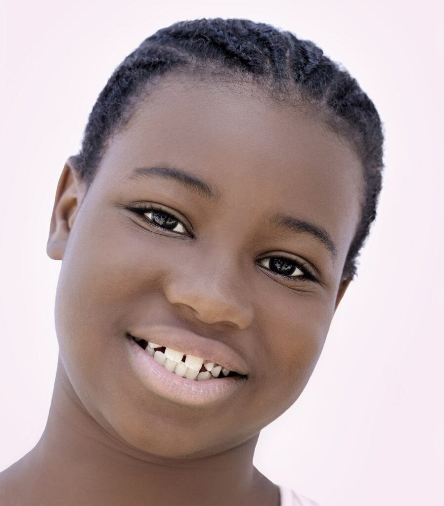 13 year old black girl with thin cornrow braids