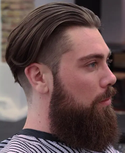 Comb over Long Hair Undercut