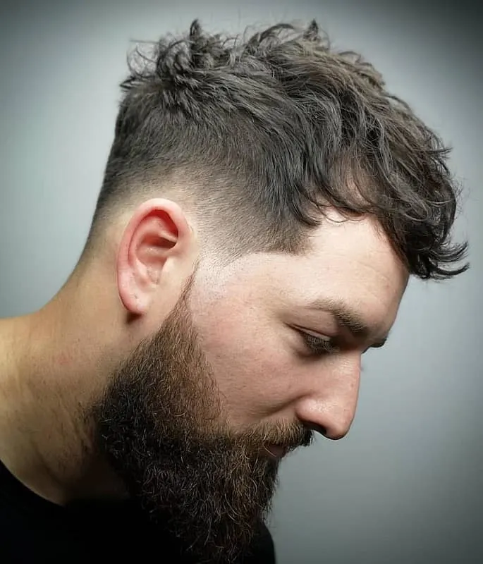 men's short haircut with wave