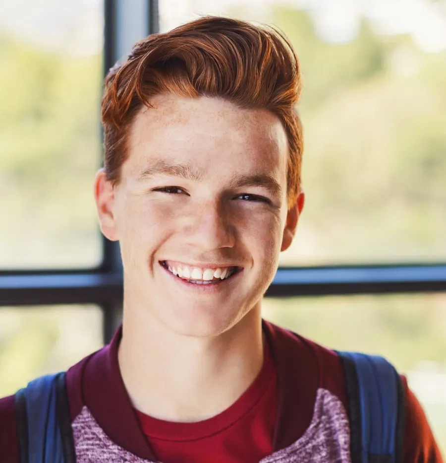 17 year old redhead boy haircut