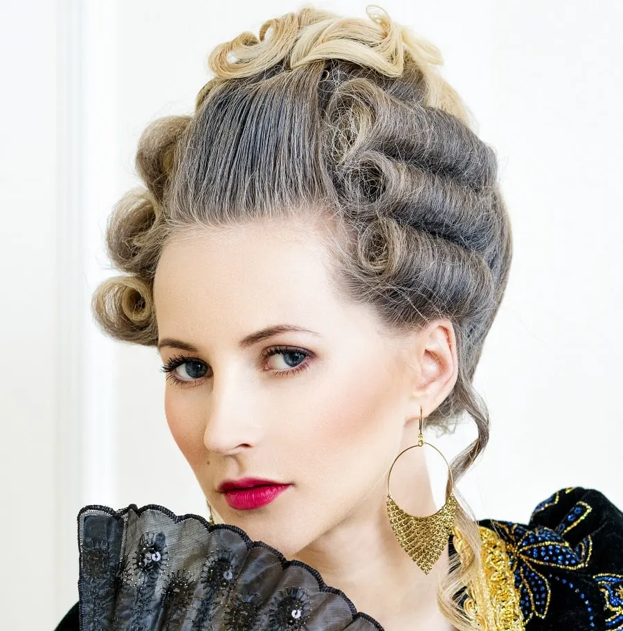 1800s hairstyle for grey hair