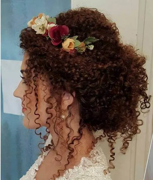 updos curl haircut for wedding 