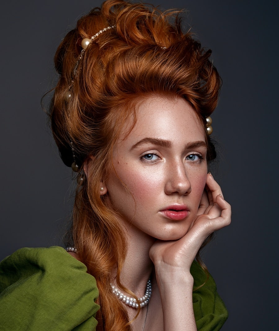 1900s hairstyle for red hair