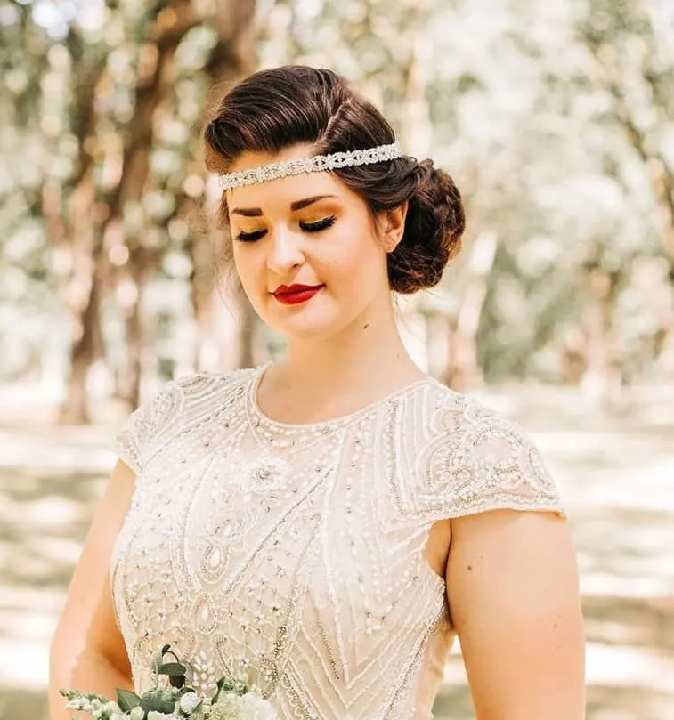 1920s long wedding hairstyle