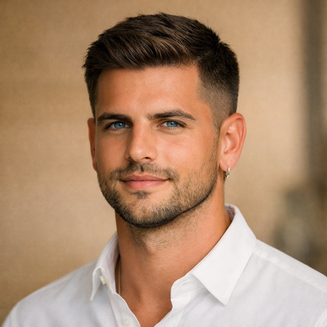 neat ivy league crop 1950s mens haircut