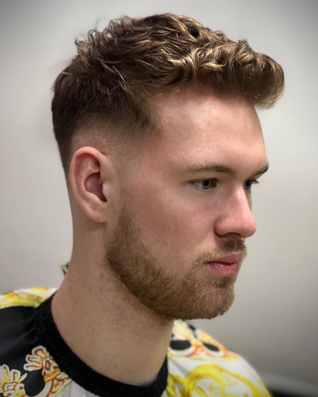 textured short quiff on 1950s mens hair
