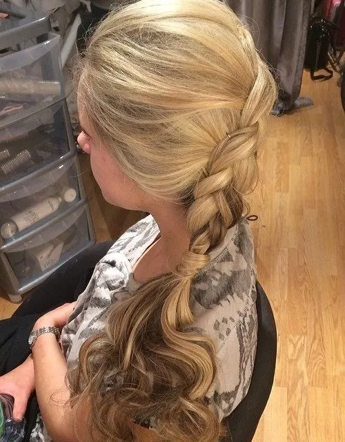  School girl 2 Dutch braid hairstyle 