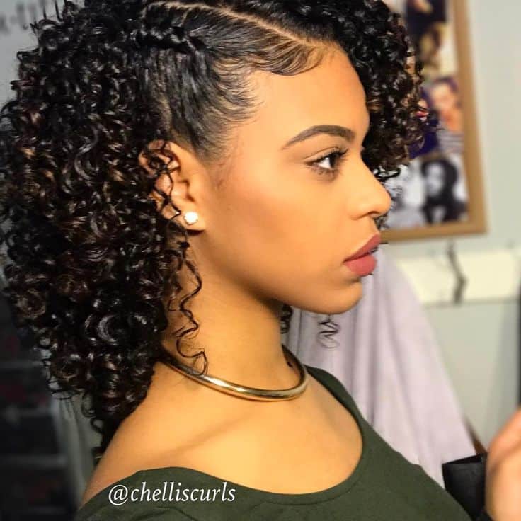Side Braids with Curls hairstyle 