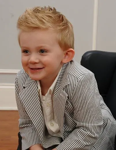 Blonde Wavy Hairstyle for little boys