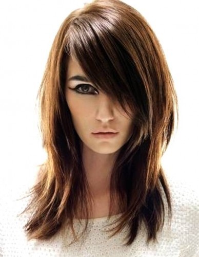  Serious Side Parting long light brown hairstyles