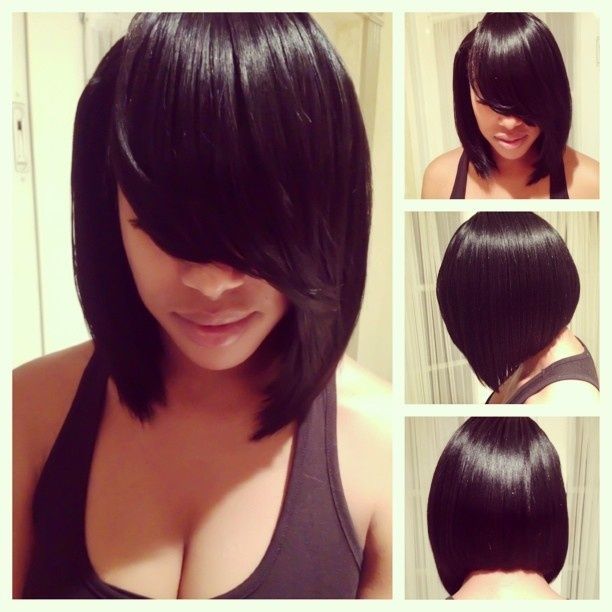  Natural sew-in bob hairstyle
