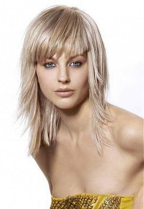 Choppy Cuts blonde medium length layered hairstyles