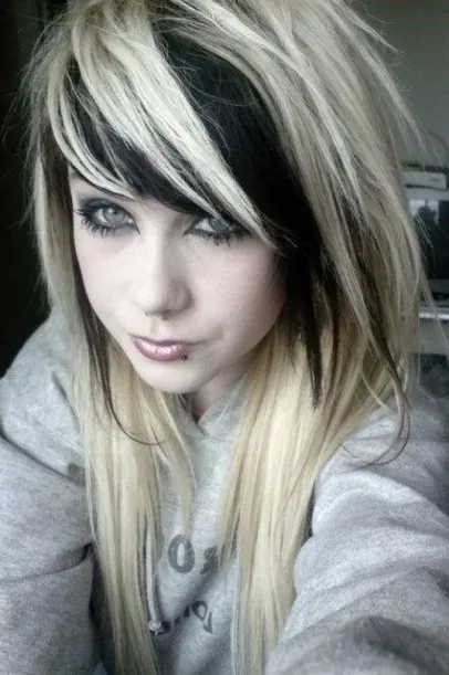 girls emo hairstyles for long hair