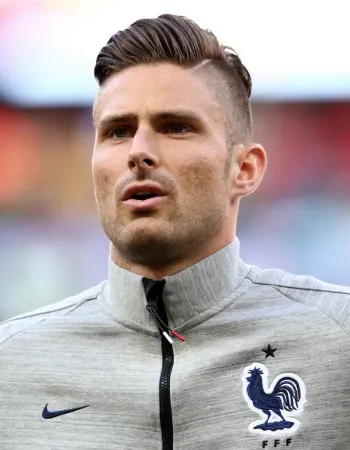 Olivier Giroud's Half-Shaved Hairstyle