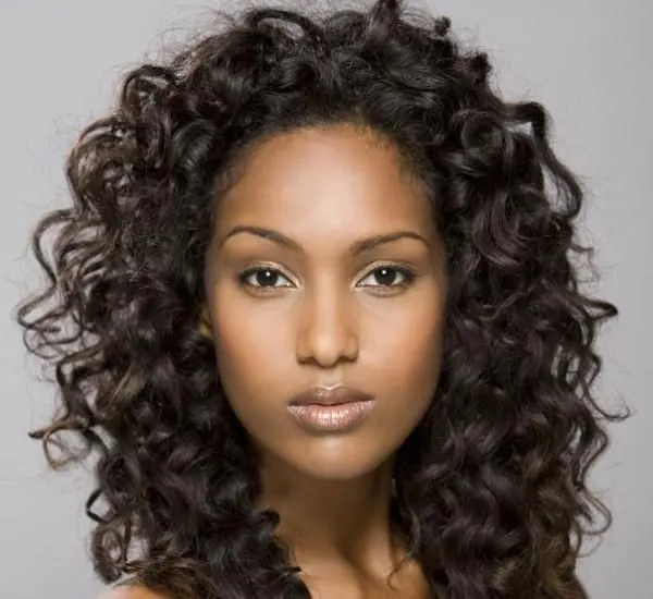 curly short hairstyle for black girl