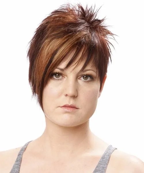short haircuts for girls with round faces and thick hair