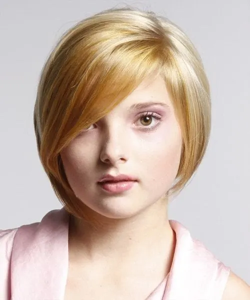 short blonde hairstyles for round face 2016