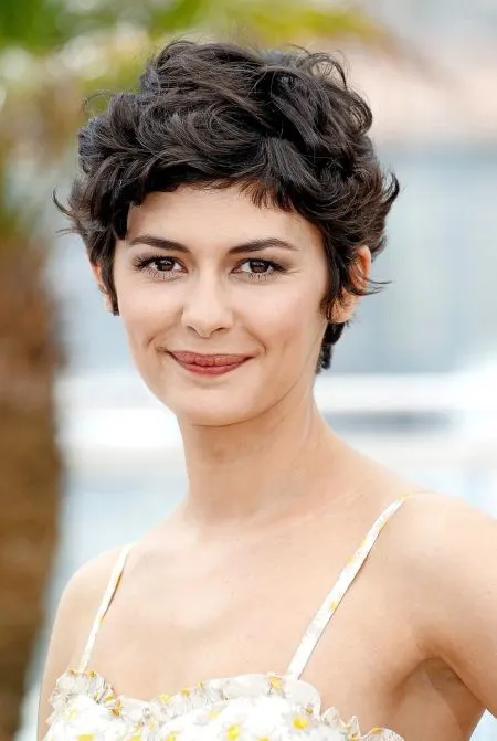 Short Curly pixie haircut for women
