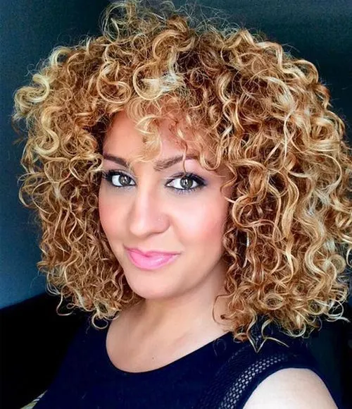 golden curly hair color