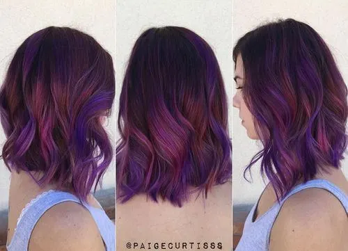 red-violet-ombre hair color trend