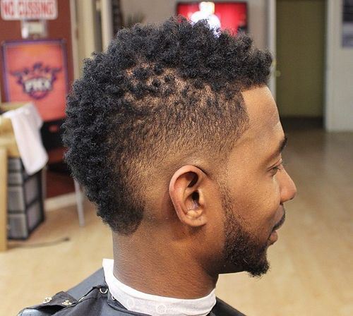 messy taper fade