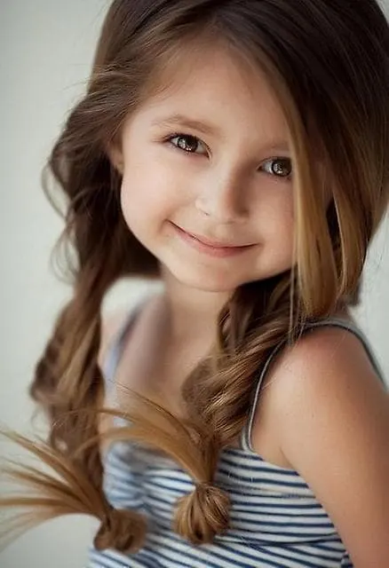 cute little girl with brown hair