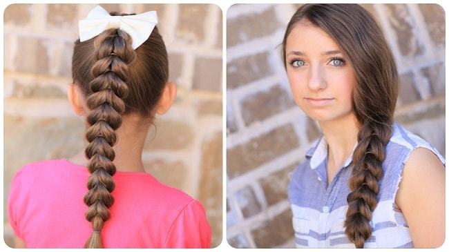 beautiful hairstyle for school girl